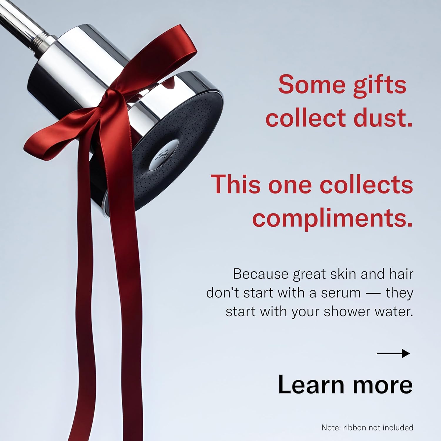 THE JOLIE FILTERED SHOWERHEAD with Shower Filter System- High Pressure Showerhead, Hair and Skincare Accessory to Improve Beauty and Personal Care Routine (New Modern Chrome)