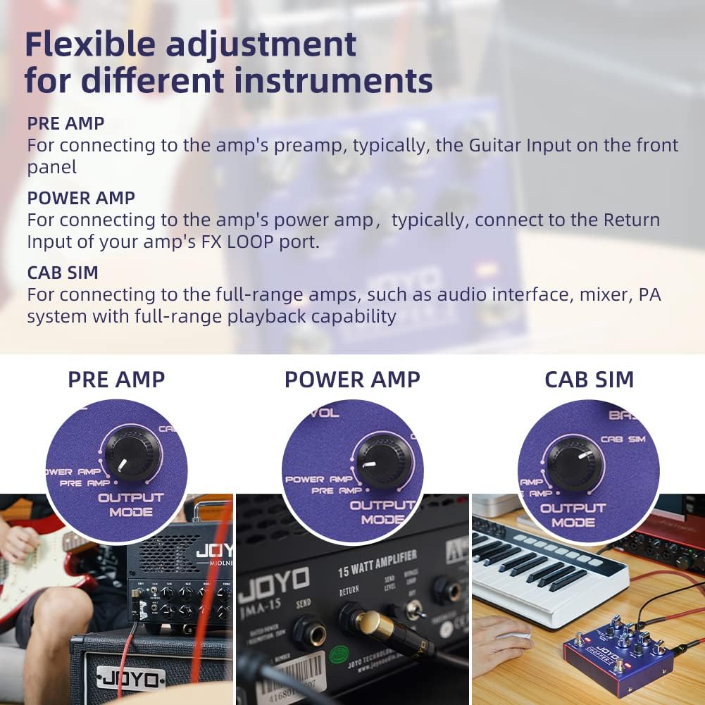 JOYO R-18 Amp Simulation Pedal and R-19 Compressor Effect Pedal Precise Compression