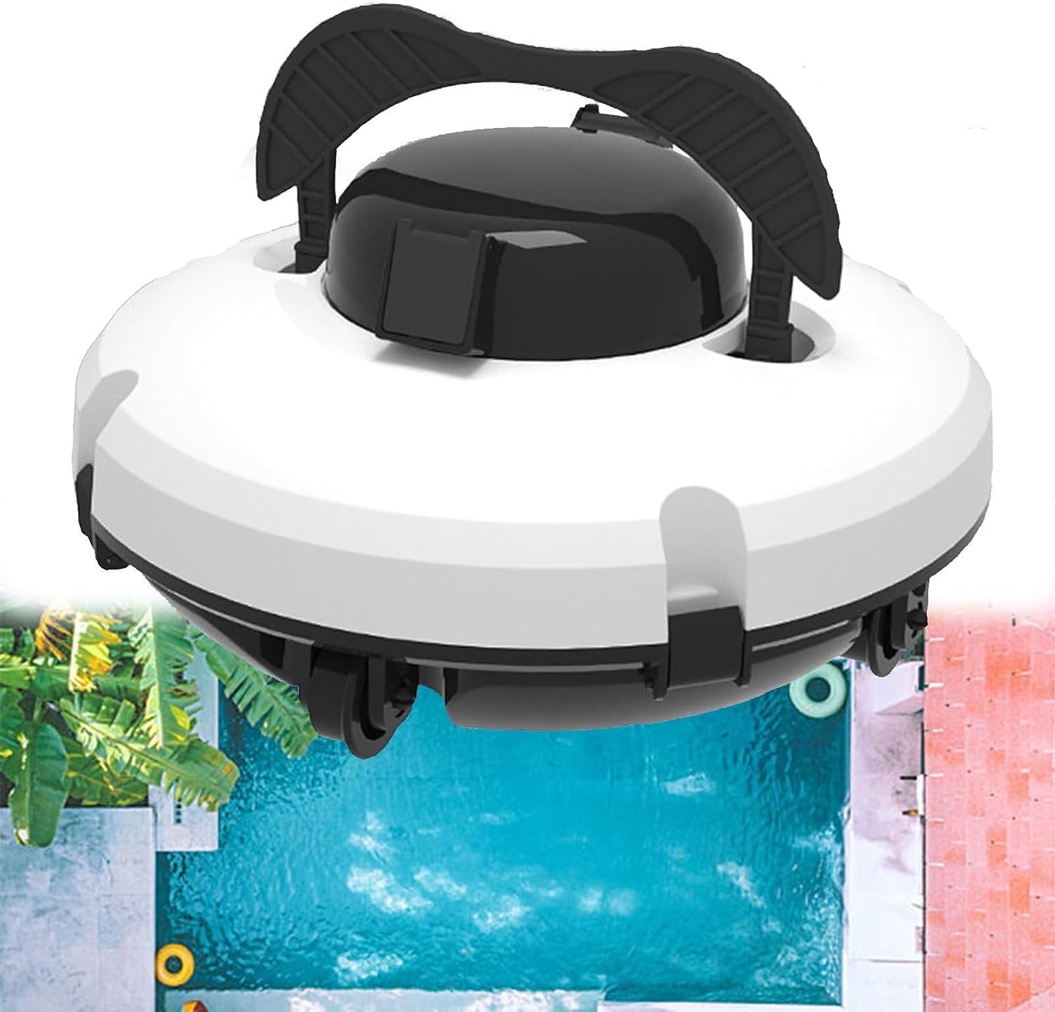 Cordless Robotic Pool Cleaner, Powerful Suction with Intelligent Route Planning, 120-Minute Runtime, Ideal for Above-Ground & In-Ground Pools