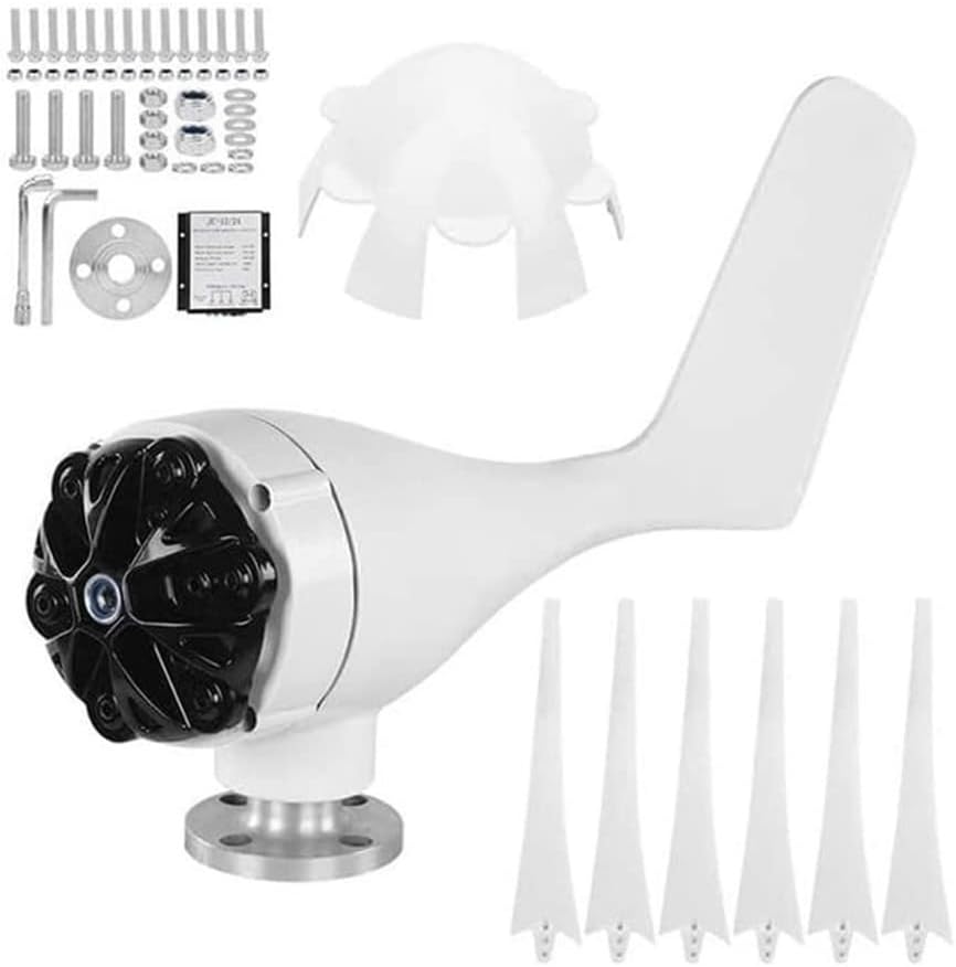 6 Blade 12V 24V Wind Turbine Generator Kit with Controller, Small Free Energy Generator, Windmill Generator for Home Farm Use