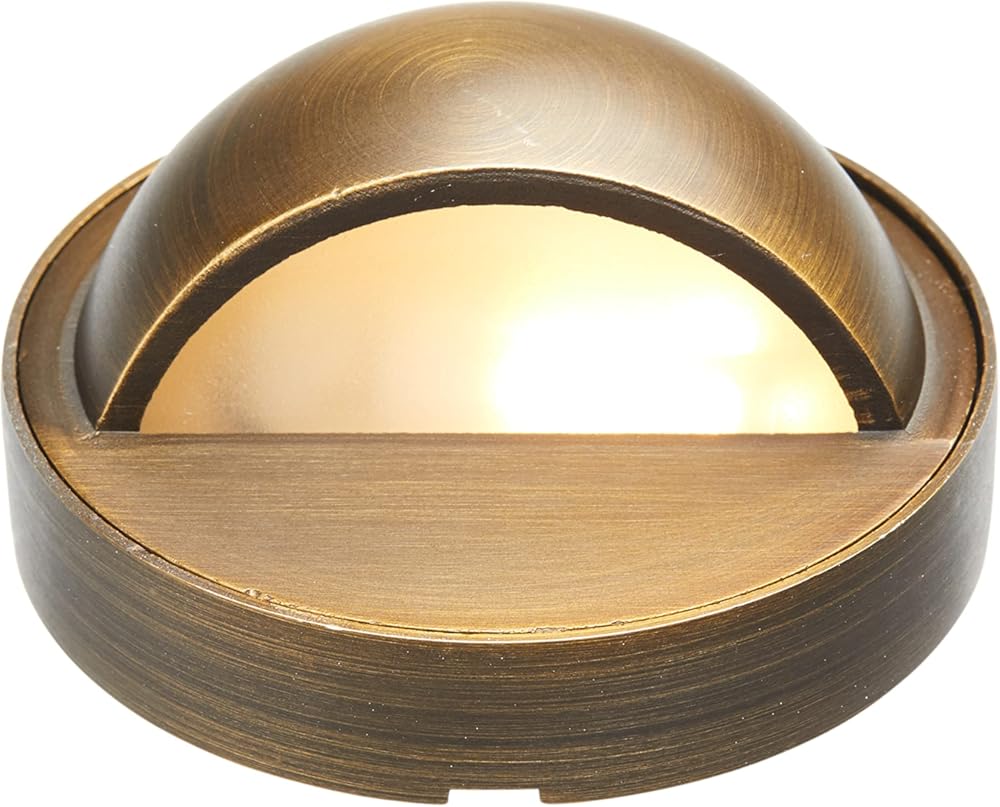 VOLT 10-Pack 12V Cast Brass Deck Lights (Bronze) & 3W 2700K Warm White G4 LED Bulbs for Low Voltage Landscape Lighting on Outdoor Patio, Railing, Step, Fence & Dock