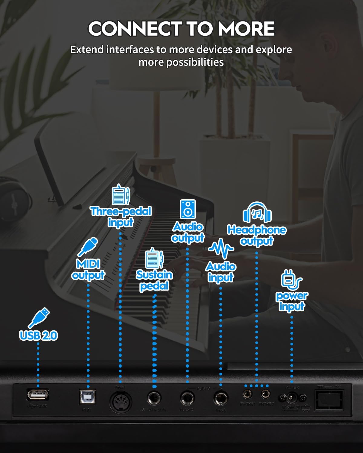STRICH 88 Key Digital Piano & Piano Bench