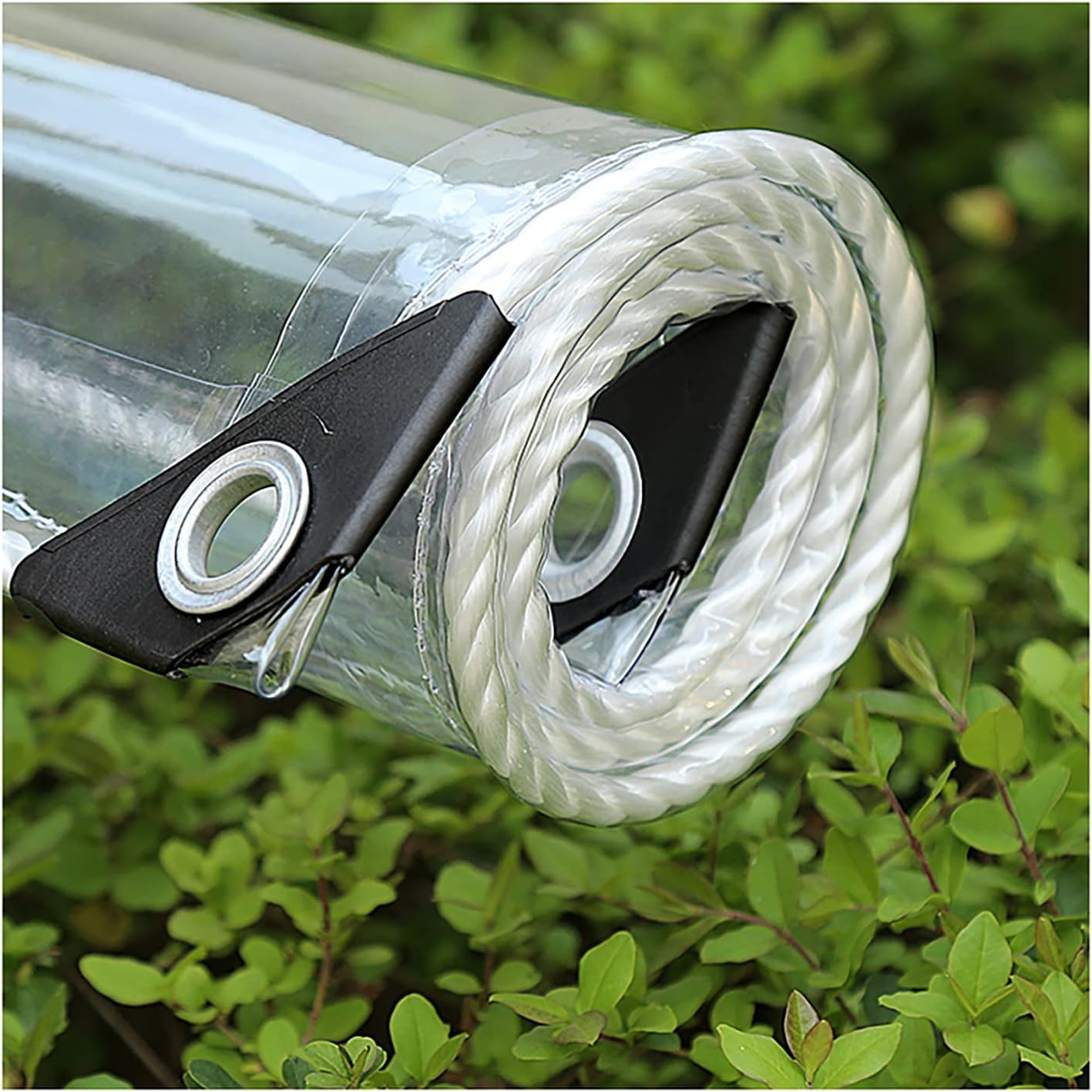 Clear Tarps 0.35mm (14 Mil) Thickness Heavy Duty Waterproof Multipurpose Tarpaulin Greenhouse Garden Cover UV Resistant for Emergency Rain Patio Furniture Roof Camping Car (2.5x4m/8.2x13.1ft)