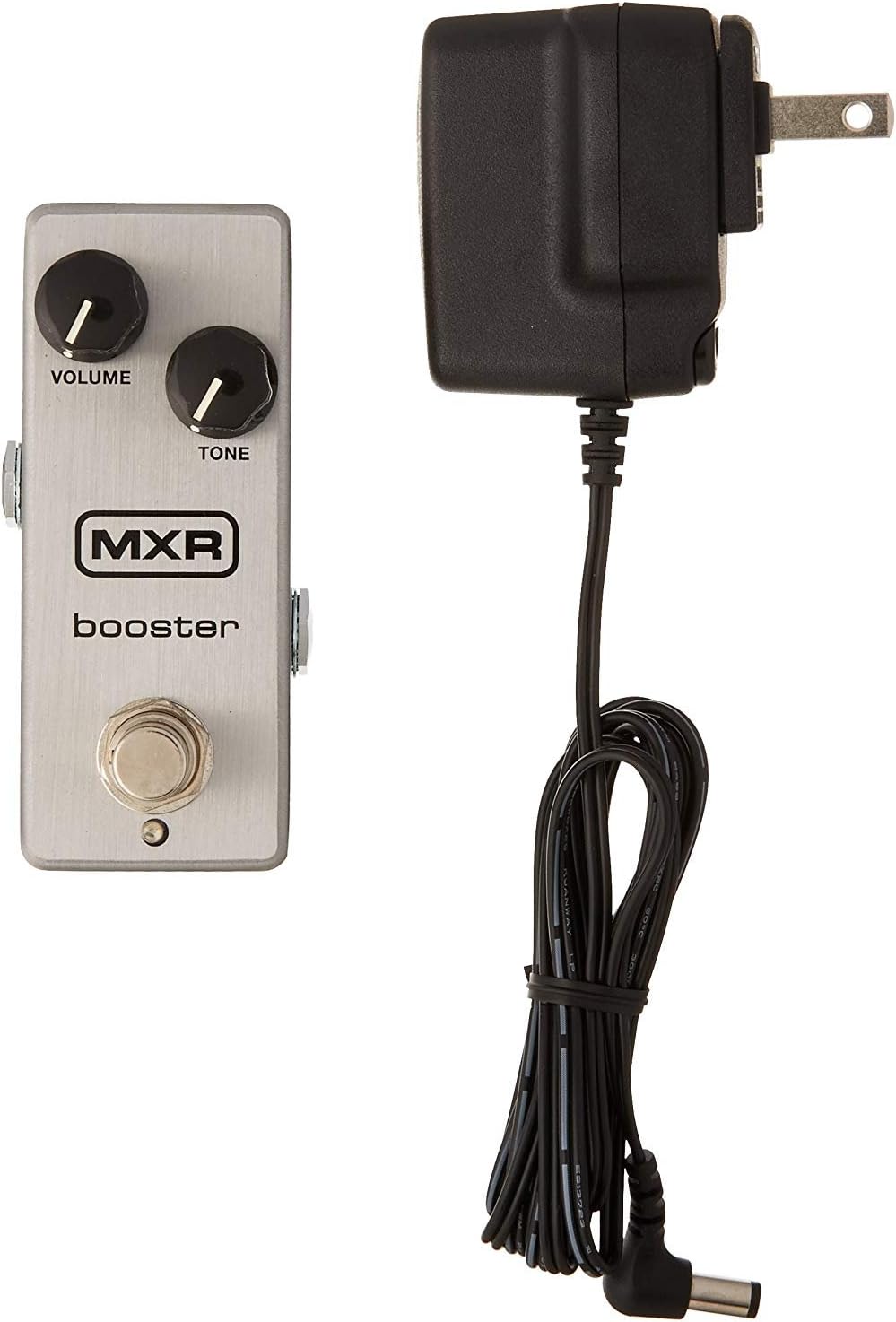 MXR M293 Booster Mini Guitar Effects Pedal Bundle with 2 Patch Cables and Dunlop Pick Pack