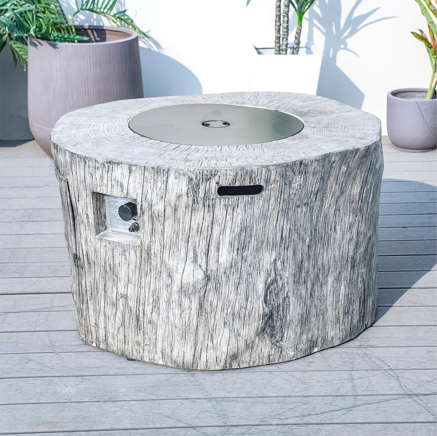 2 in 1 Outdoor Fire Table with 50000 BTU Burner, 40