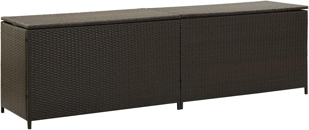 Patio Storage Box Poly Rattan 78.7