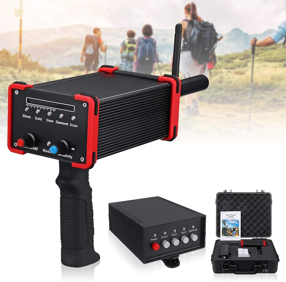 Lightweight Metal Detector with All-Metal, Detecting with High Sensitivity, Gold Silver Gem Diamond Metal Detector Handheld Long Range Underground