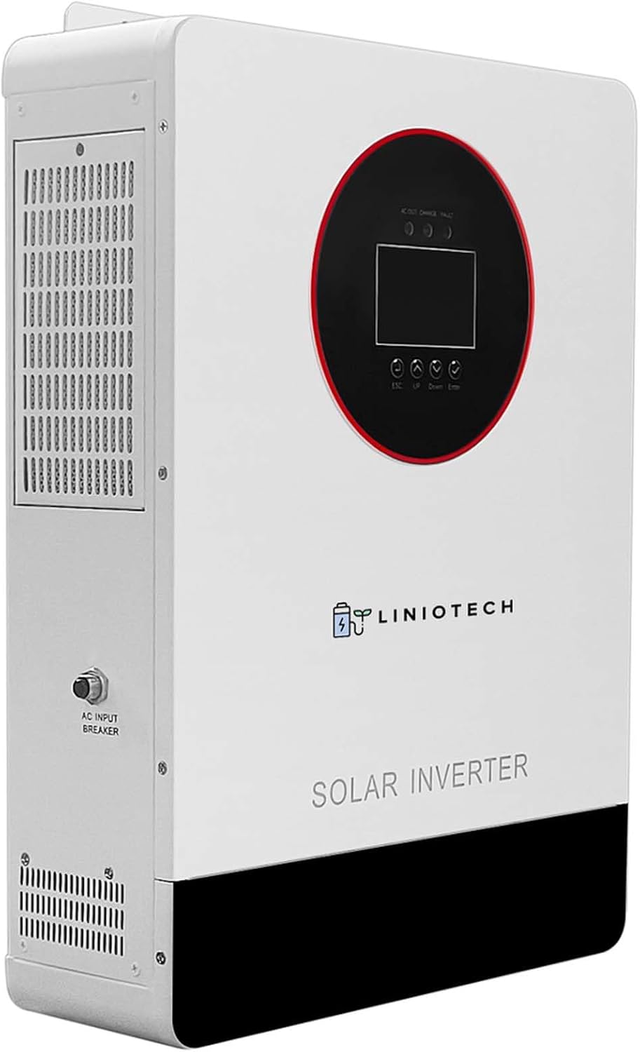 Liniotech 3600W Off-Grid Solar Inverter, 48V Pure Sine Wave Hybrid Inverter, 4000W MPPT, 300V PV VOC, 120V AC Output, WiFi USB RS485 GPRS Monitoring, Lithium/Lead-Acid Battery Support