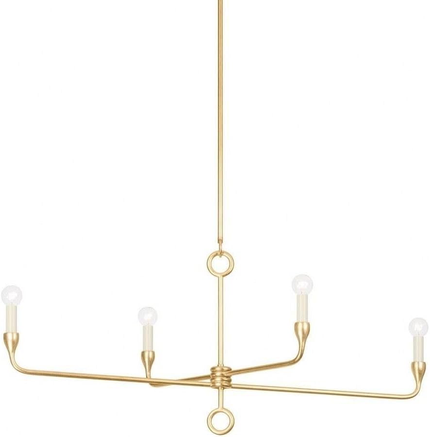 Troy Lighting F9544-VGL Orson - 4 Light Island-18.75 Inches Tall and 6 Inches Wide, Finish Color: Vintage Gold Leaf, Installation: Traditional