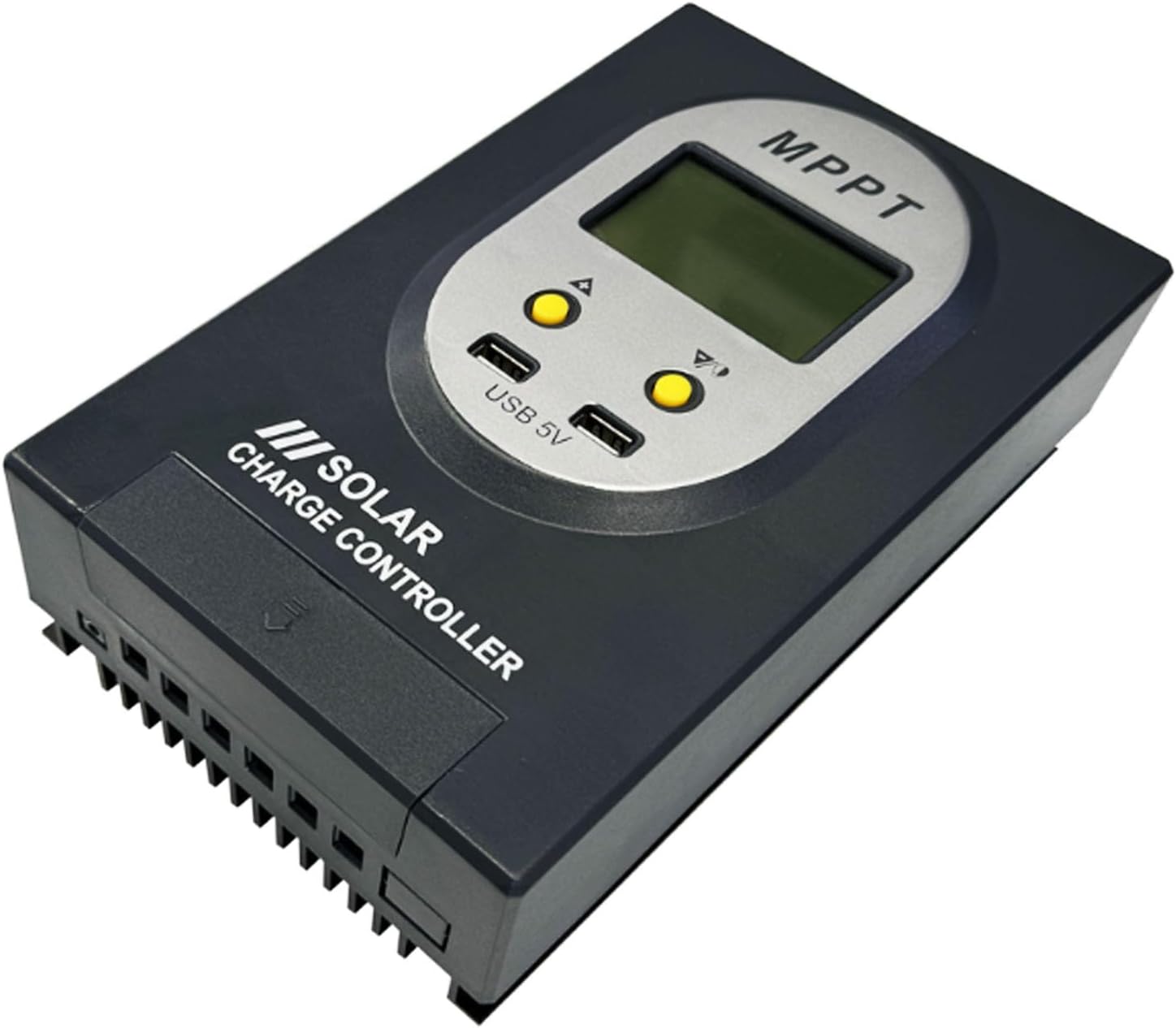 30A MPPT Solar Charge Controller, 12V/24V Auto-Switching, LCD Display, Dual USB Ports, Intelligent Regulator for Solar Panels, Lithium Battery Compatible