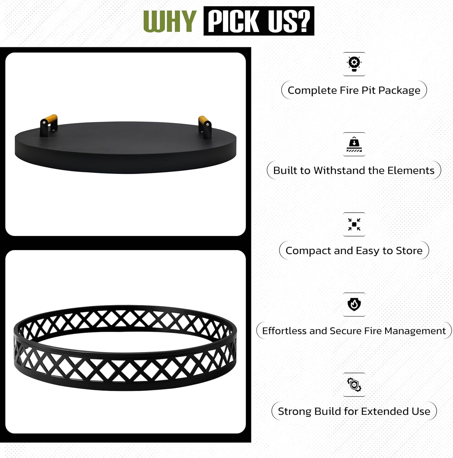 FEBTECH - Smokeless Fire Pit Accessories Combo – 23
