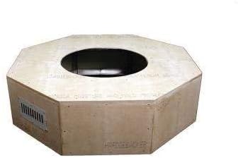 HPC Fire Octagon Unfinished Gas Fire Pit Enclosure (FPE54-OCTAGON), Enclosure Only, 54-Inch