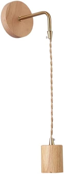 Modern Wooden Wall Sconces Lighting Fixtures Nordic Bedroom Bedside Wall Mount Lamp Sconces Adjustable Bedside Wall Lamp Reading Light 1-Light for Living Room Hallway