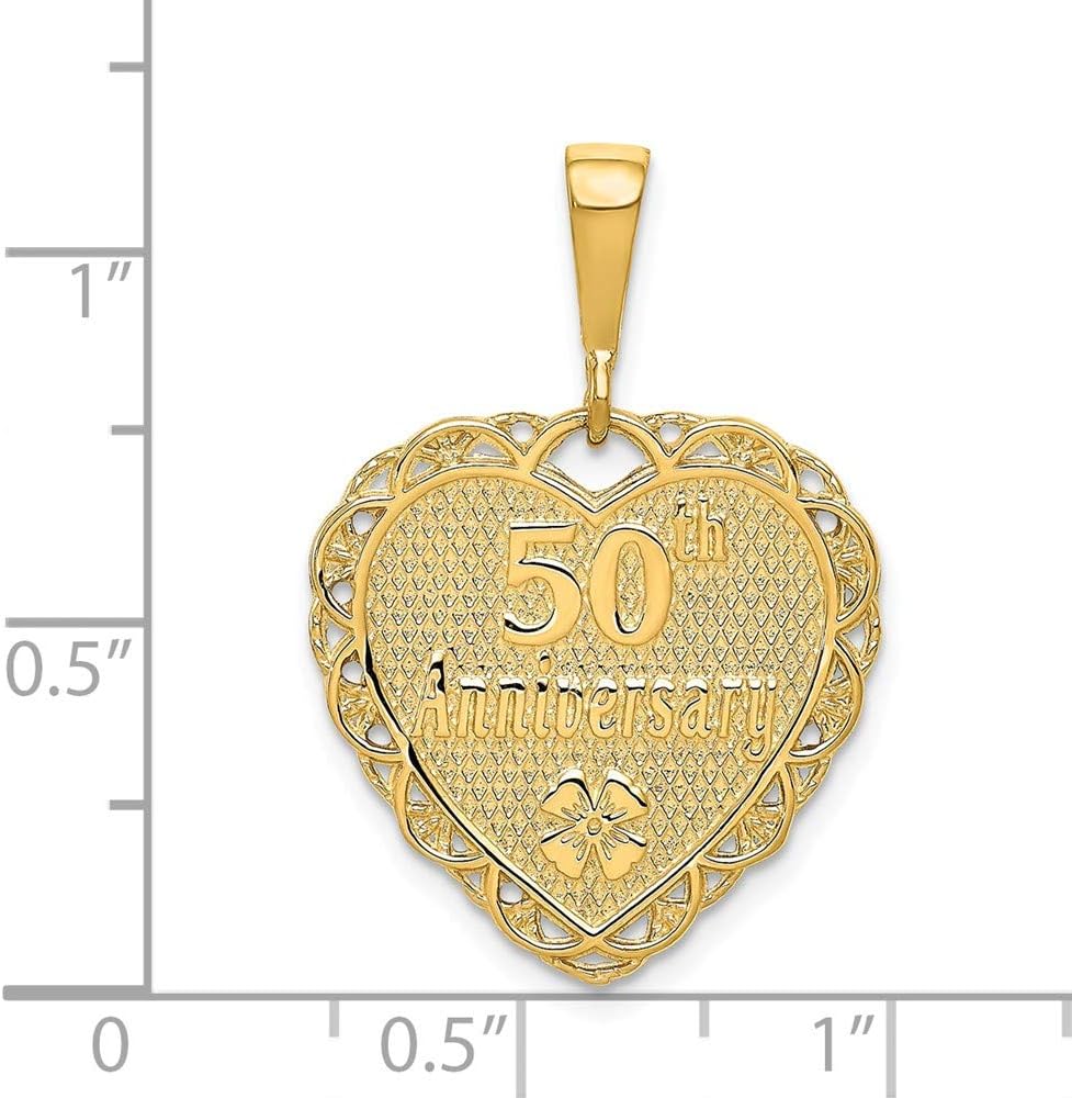 Jewels By Lux 14K Yellow Gold 50th Anniversary Charm