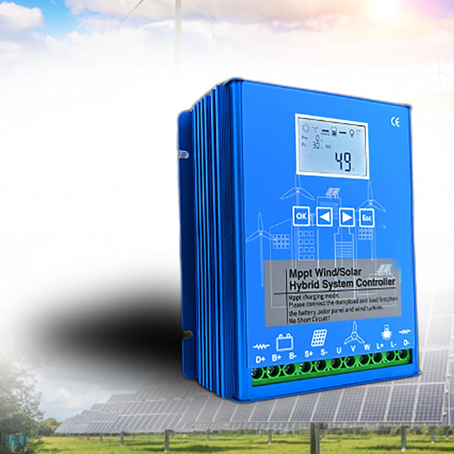 13000W Wind Solar Hybrid Street Light MPPT Charge Controller, 24V Solar Wind Power System, Efficient Renewable Energy Solution for Smart Street Lighting