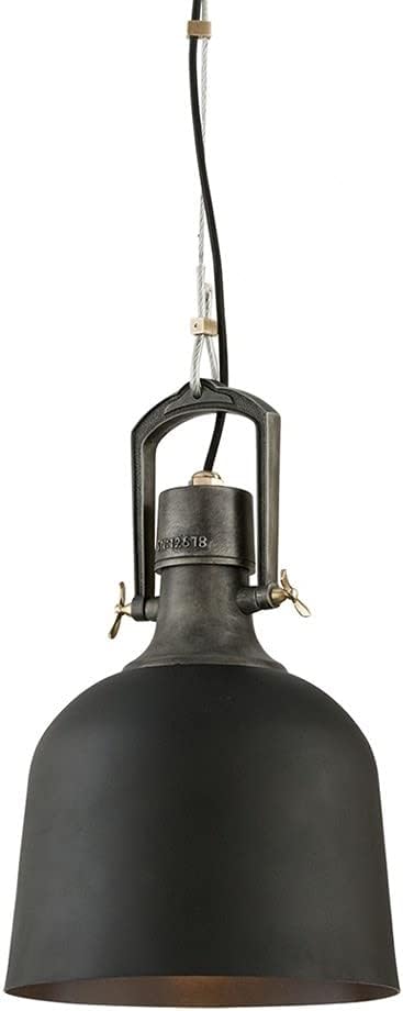 Troy Lighting F3545 Restoration Hangar 31 Collection in Bronze/Dark Finish One Light Pendant, 11.75