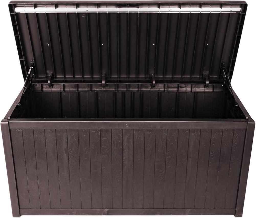 Large Patio Storage Bin - Outside Storage Box Container Waterproof for Furniture Outdoor Cushions Garden Tools