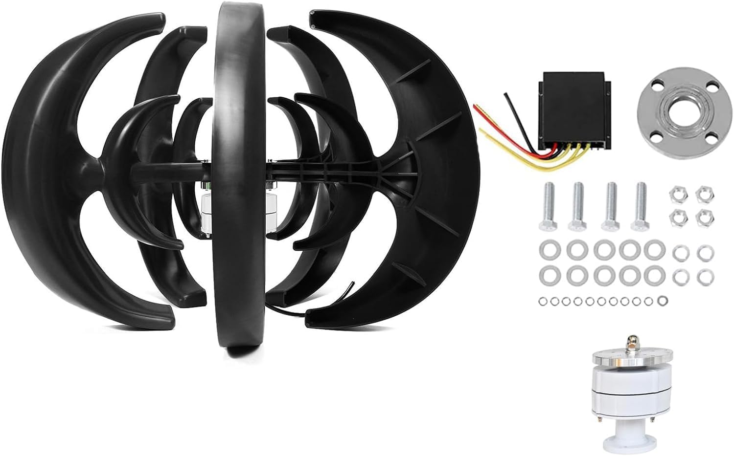 CHRISK Wind Turbines Generator Kit 9000W 12V 24V 48V 220V Lantern 5 Blades Low Noise Lanterns Wind Turbine Generator Kit