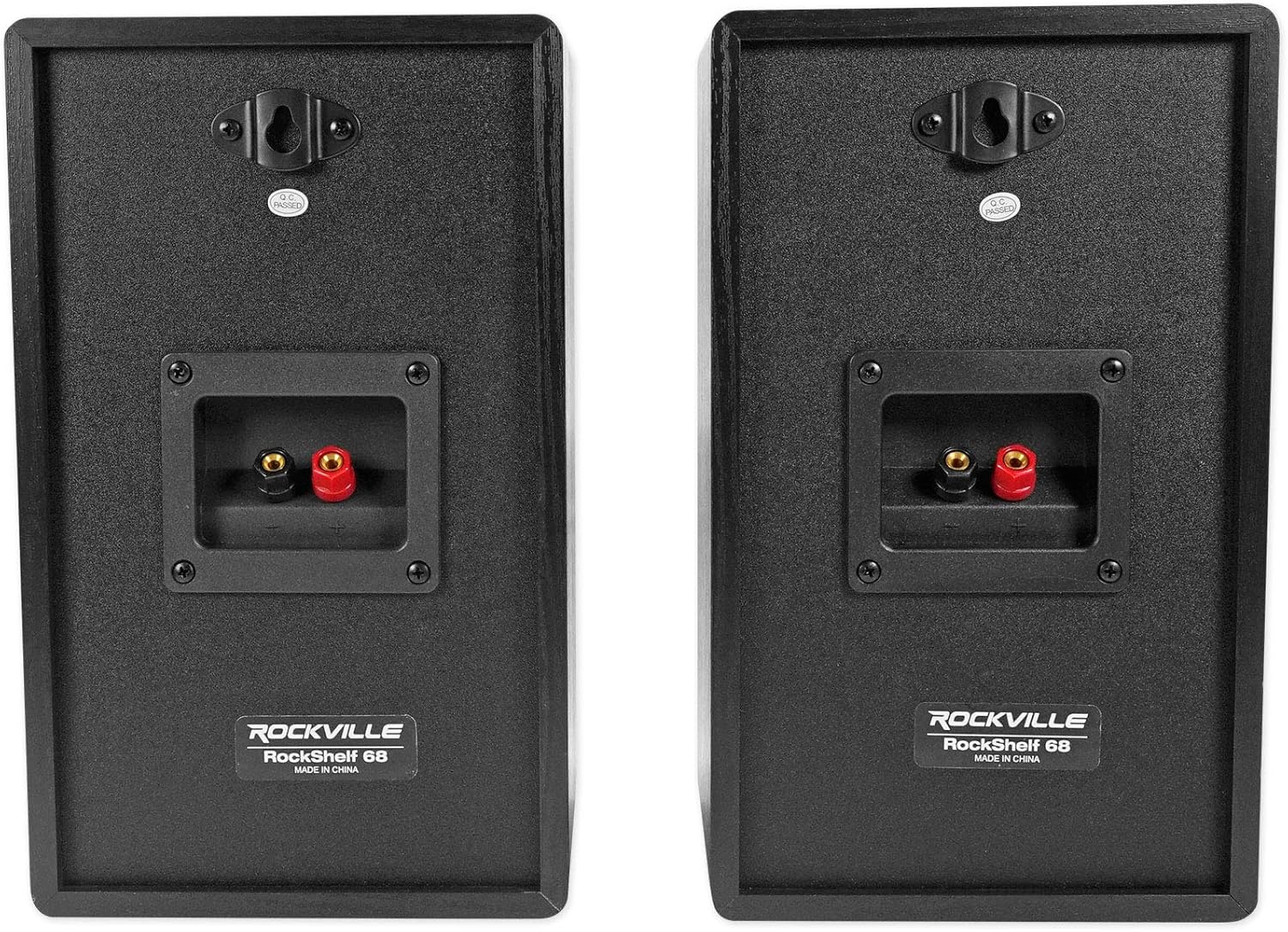 Rockville Pair RockShelf 68B V2 400W Black 6.5