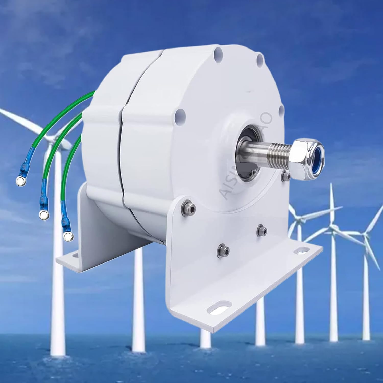 Low RPM 400R/Min 3 Phase Gearless Permanent Magnet Generator 600W-3000W 12V 24V 48V Small Ac Alternator for DIY Your Own Horizontal Wind Turbine