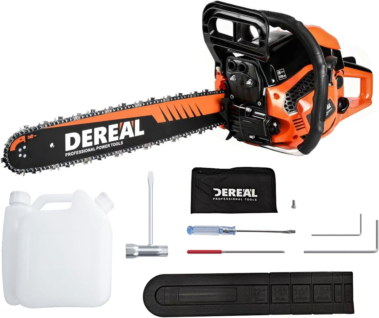 Gas Chainsaws 20 Inch Gas Powered Chainsaw 62CC CS62X-FO 2 Stroke Engine Chain Saw for Cutting Wood Outdoor Garden Farm Home