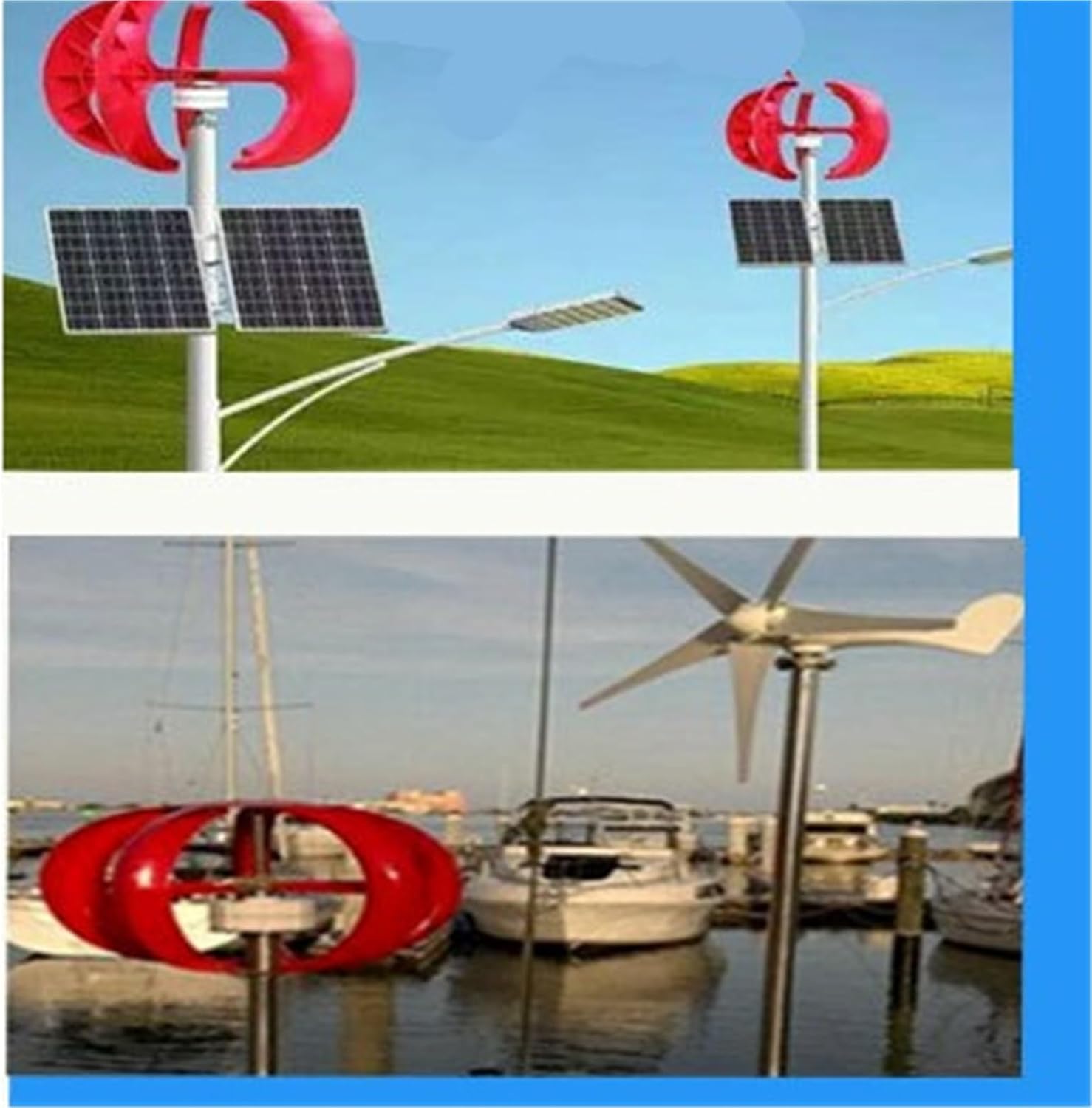 Wind Generator, Home and RV Lighting Landscape Small Vertical Axis Wind Generator, 100W for Gentle Breeze Start,for Home, Farm, RVs, Boats