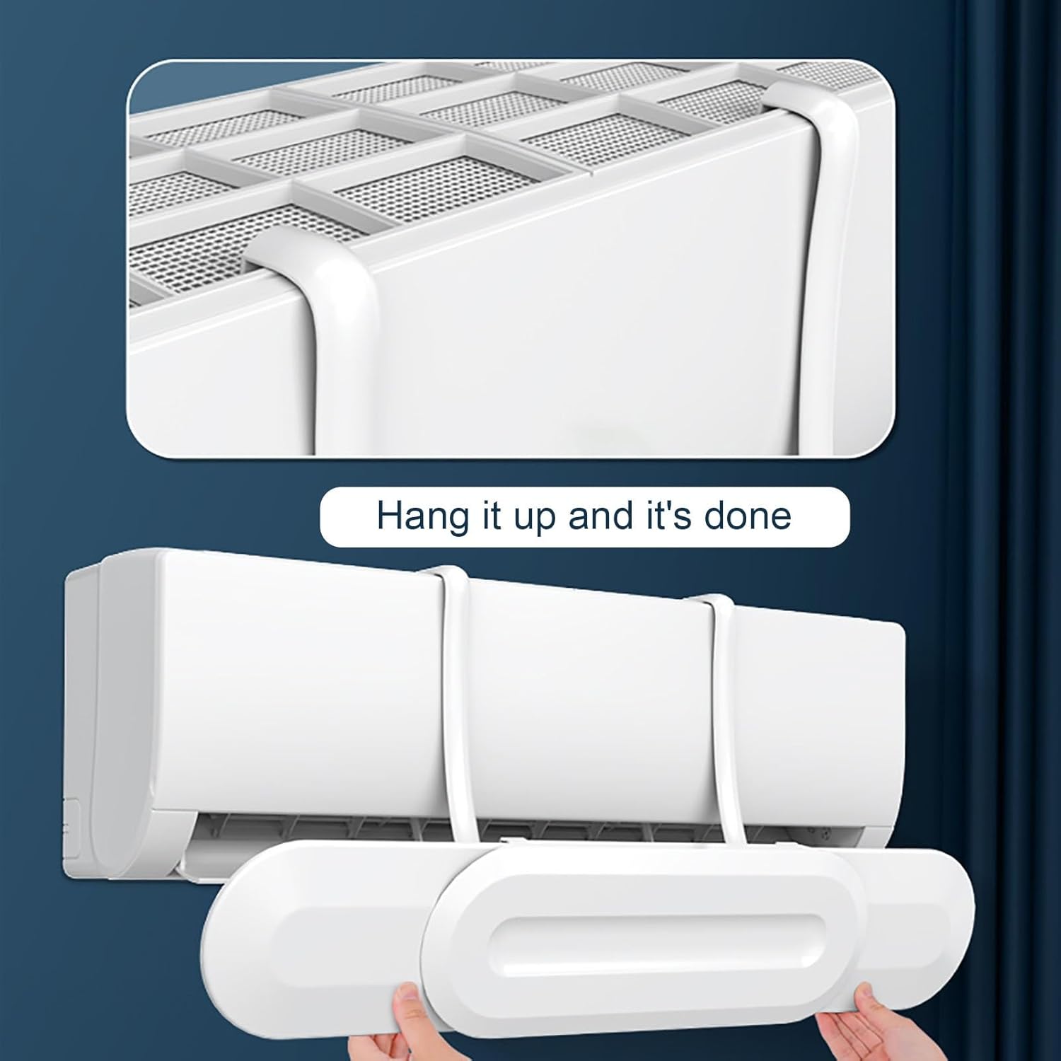 AC Wind Deflector, Air Conditioner Deflector for Freely Adjusting Wind Direction, Adjustable Air Deflector of With Hook