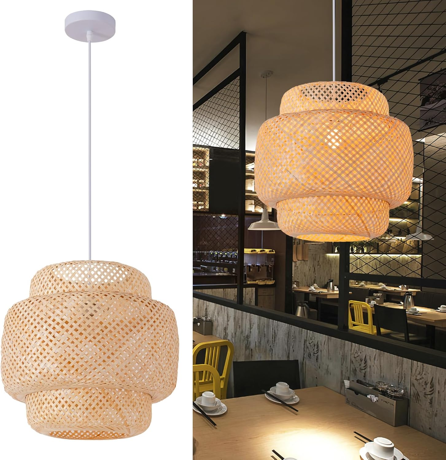 Bamboo Pendant Light,15.75