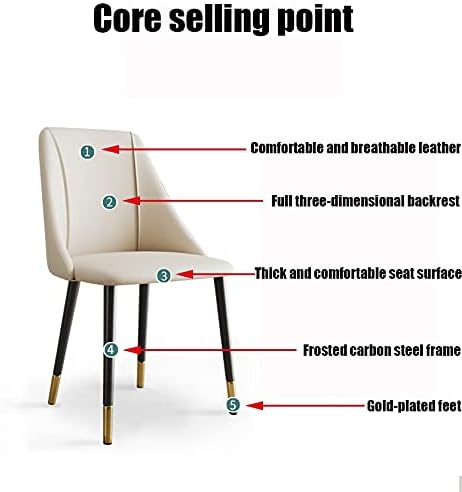 Dining Chair Kitchen Dining Room Furniture Chairs Matte Suede Leather Dining Chairs for Living Room Desk Patio Terrace Office Kitchen Lounging Cafeterias (Color : Yellow)