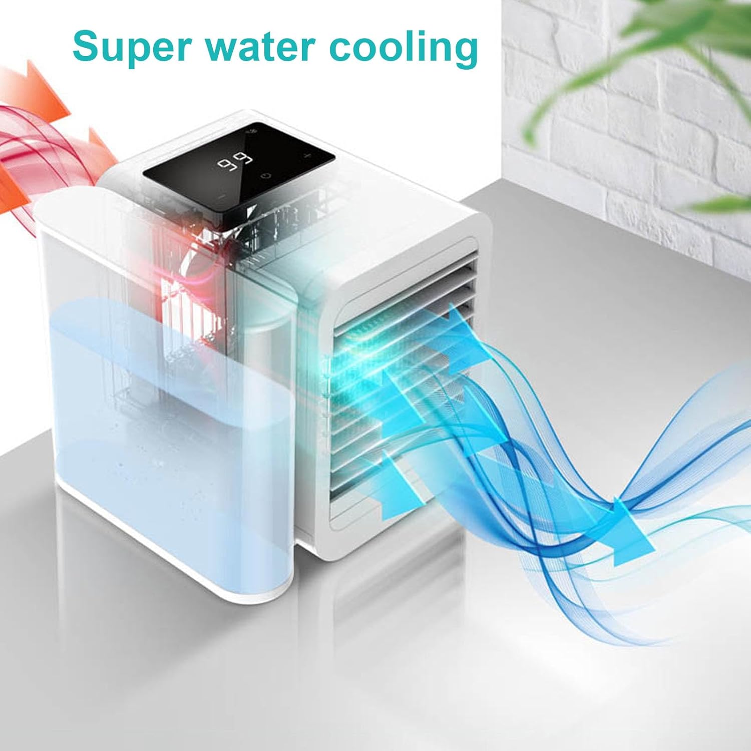 Portable Air Conditioner, Evaporative Mini Air Cooler with 1000ml Water Box, 3 in 1 AC Unit for Home & Garage, USB Powered, Sleep Mode