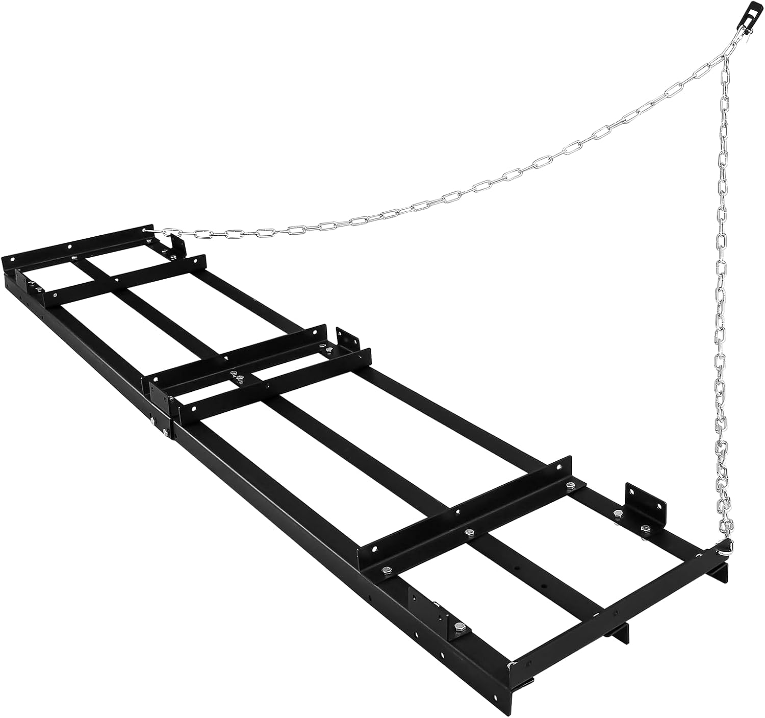 8FT Drag Harrow Driveway Grader, Heavy Duty Landscape Power Rake, Tow Behind Lawn Rake for ATVs, UTVs, Tractor, Mower, Driveway Drag for Gravel with 6FT Heavy Duty Chain