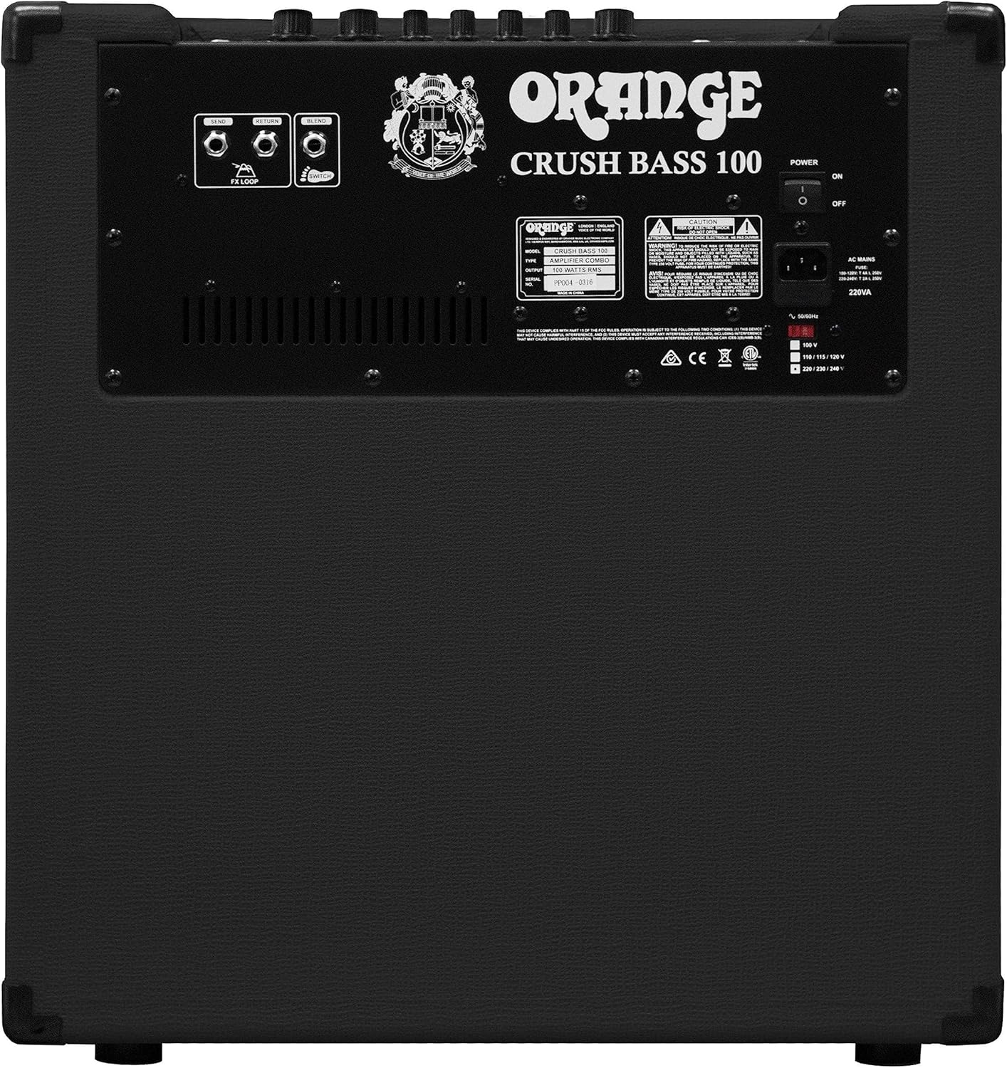 Crush Bass 100W Bass Guitar Combo Amp, Black