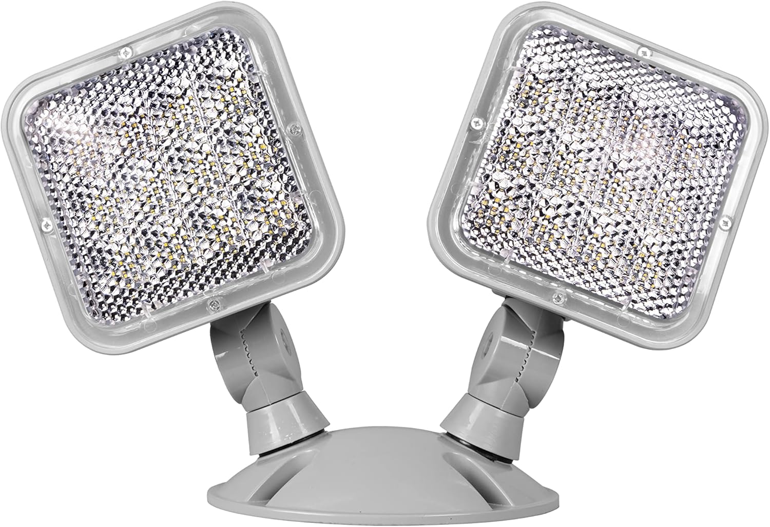 NICOR Lighting Wet Location Emergency LED Remote Dual Light Fixture (ERL4-10) , Gray