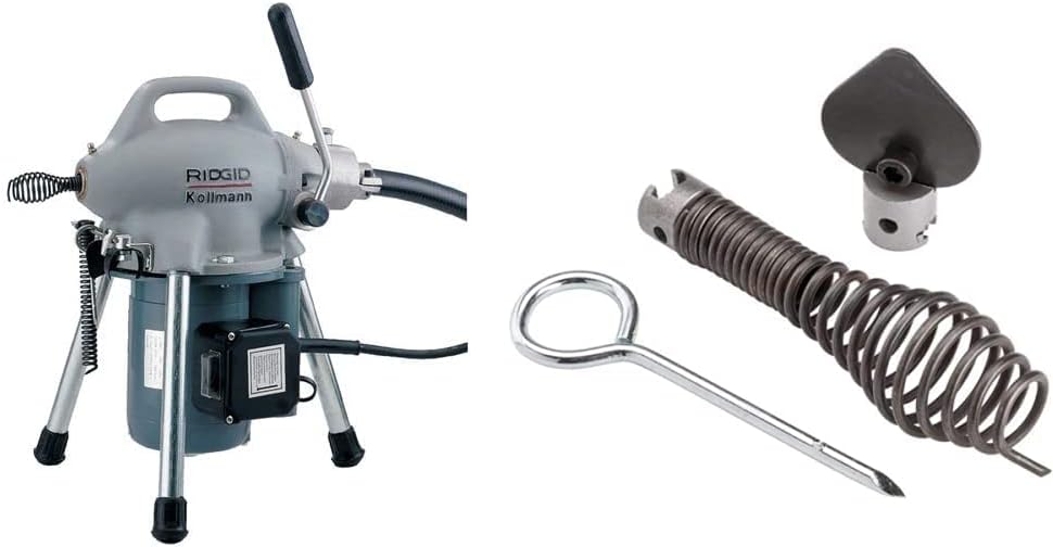 RIDGID K-50 Sectional Drain Cleaning Machine Bundle with T-240 3-Piece Tool Set