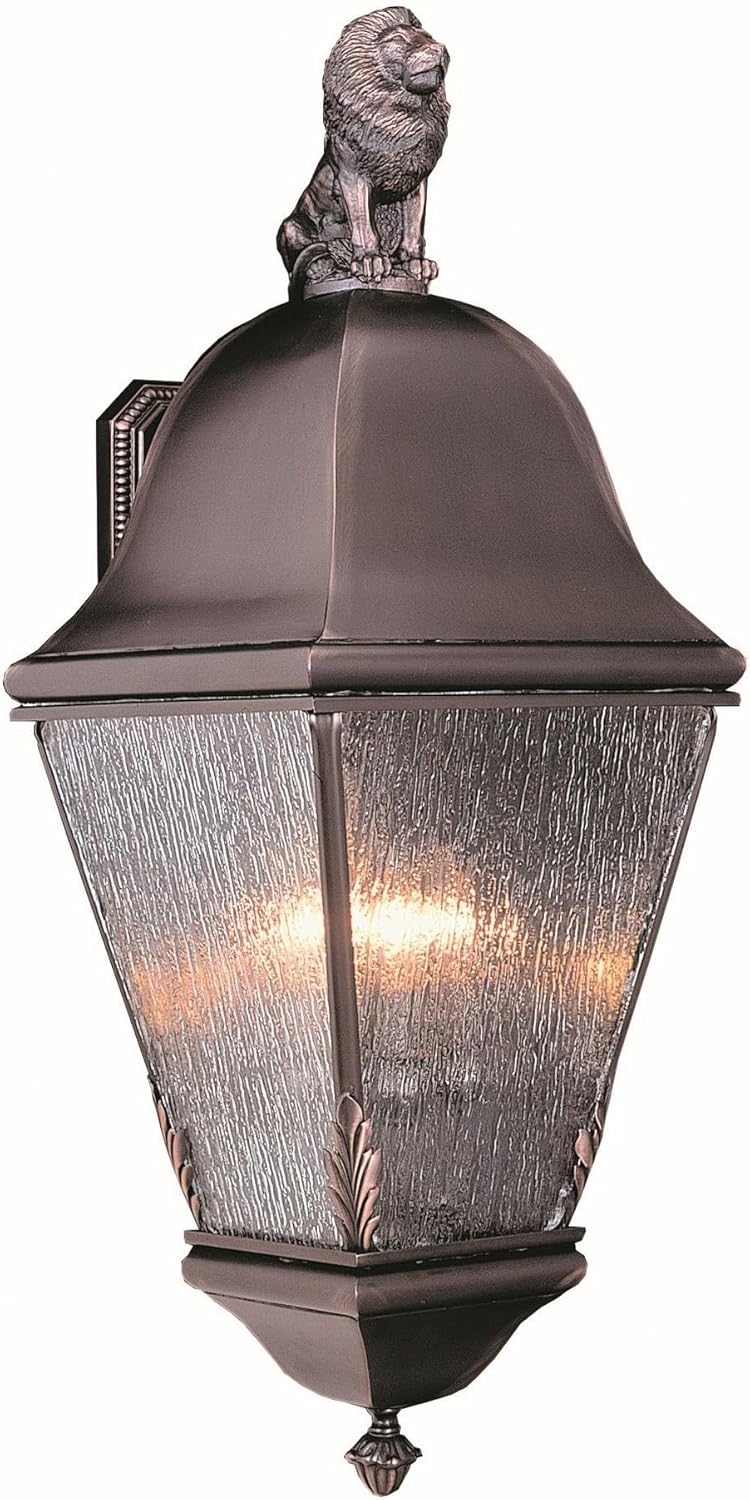 Framburg 9615 IRON 4-Light Coeur De Lion Exterior Wall Mount, Iron