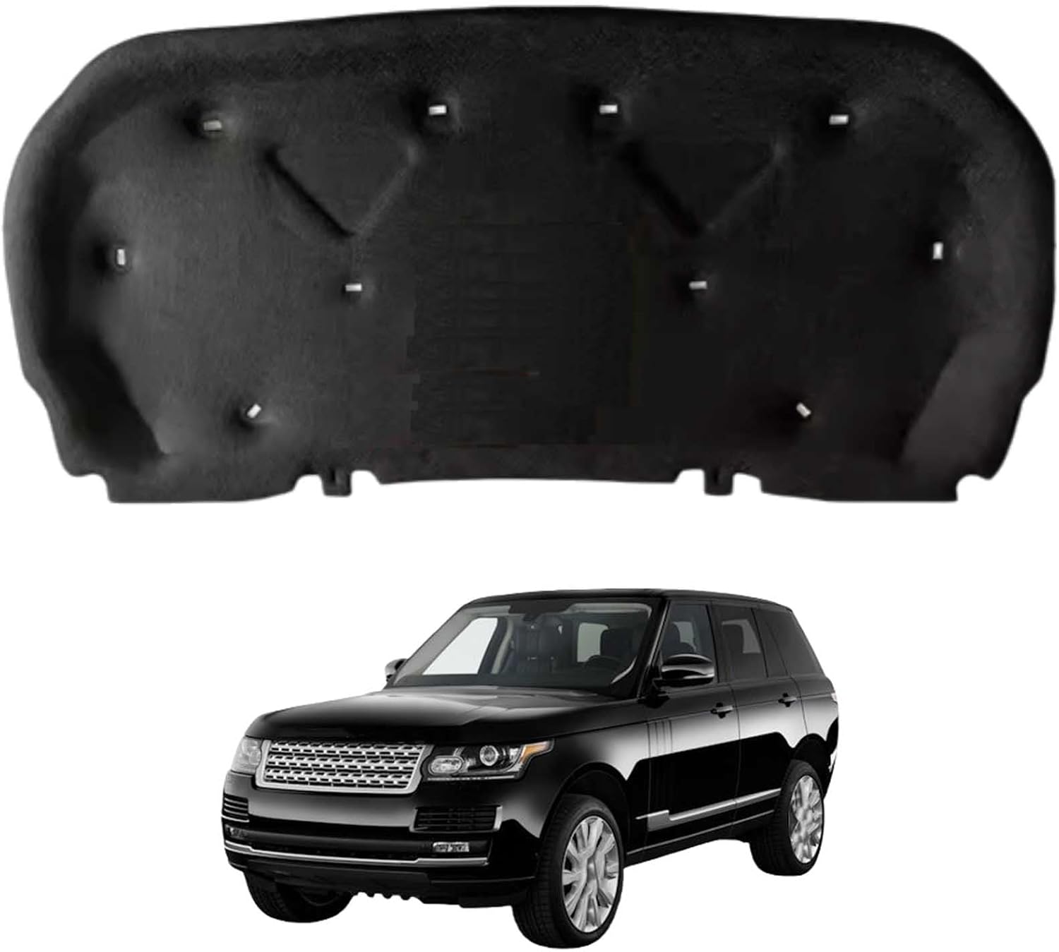 Car Front Hood Engine Sound Pad for Range Rover 2013-2017, Heat Insulation Cotton Mat Cover Soundproof Car Accessories