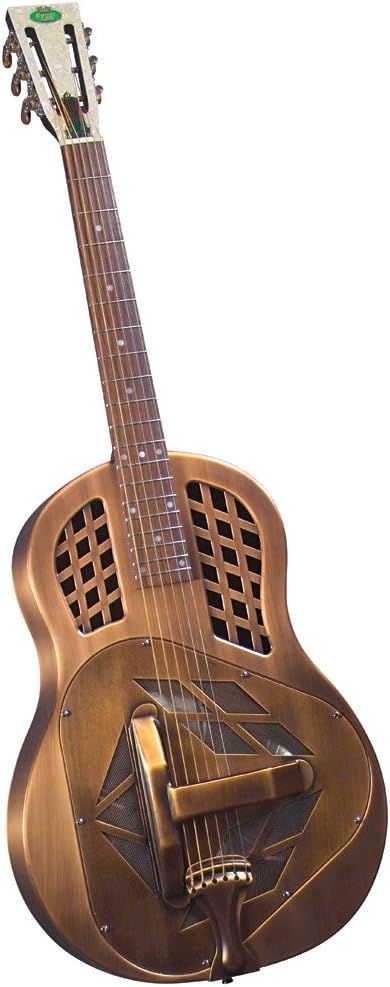 Regal RC-56 Metal Body Tricone Resophonic Guitar - Copper-Plated Brass
