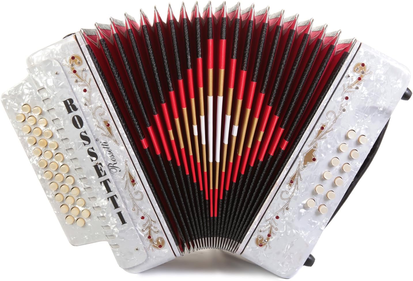 Rossetti 31 Button Accordion 12 Bass FBE White