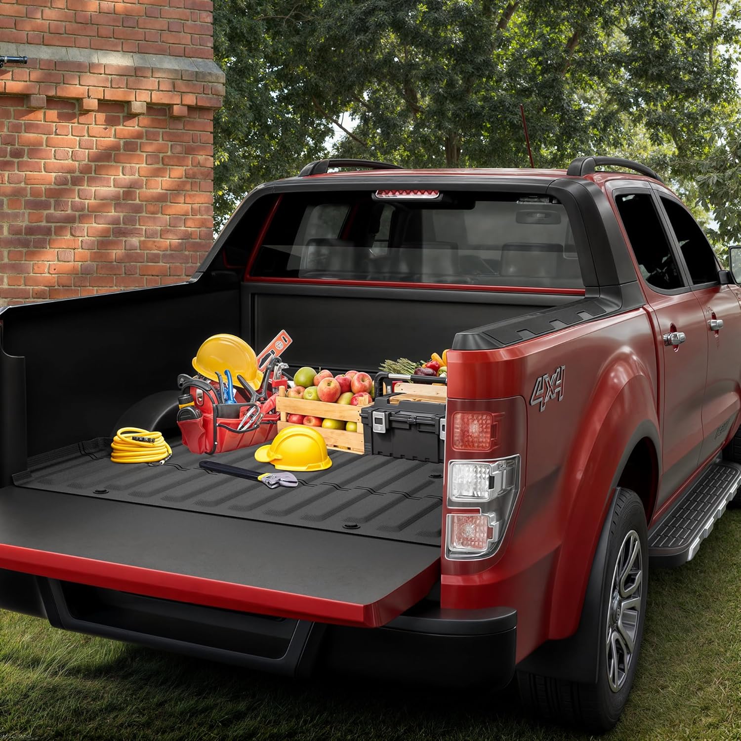 OEDRO Truck Bed Mat Fit for Ram 1500/1500 RHO 2019-2026 & RAM 1500 Classic 2019-2024 Short Bed (5.7 FT / 67.4inches) Not for Rambox, TPE All Weather Heavy Duty Pickup Bed Liner Accessories, Black