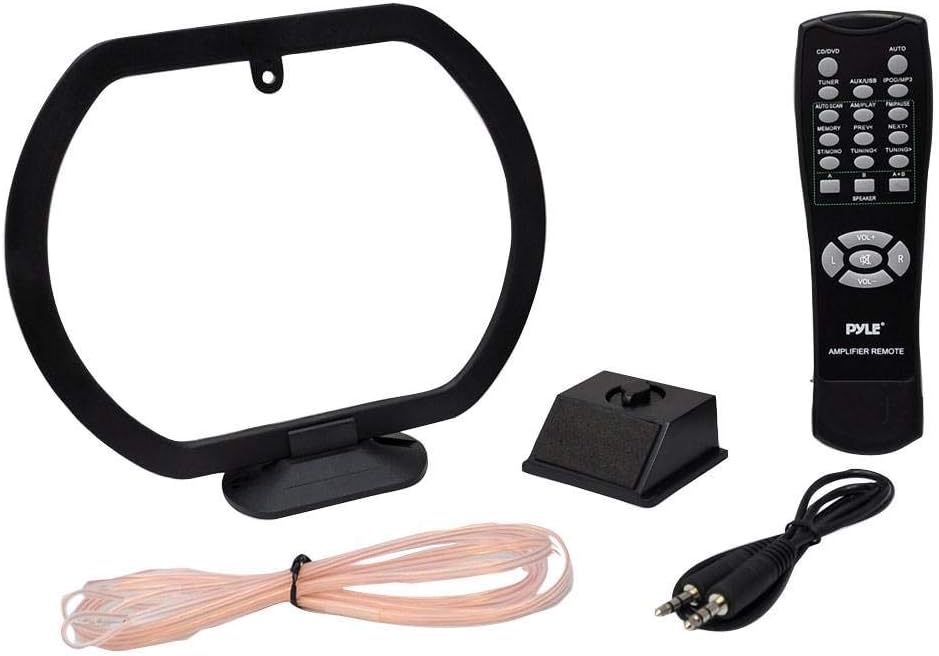 Pyle 300W 4-Channel Home Audio Power Amplifier - Stereo Receiver with USB/ RCA/ AUX/ 2 Mic Inputs w/ Echo/ LED/ EQ/ Digital Display/ Remote - For PA - iPhone - Karaoke - Home Entertainment - PT390AU