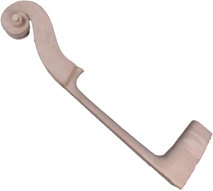 3/4 Upright Double Bass Neck Maple Wood Bass Neck Nonporous Double Bass Neck Replacement Unfinished