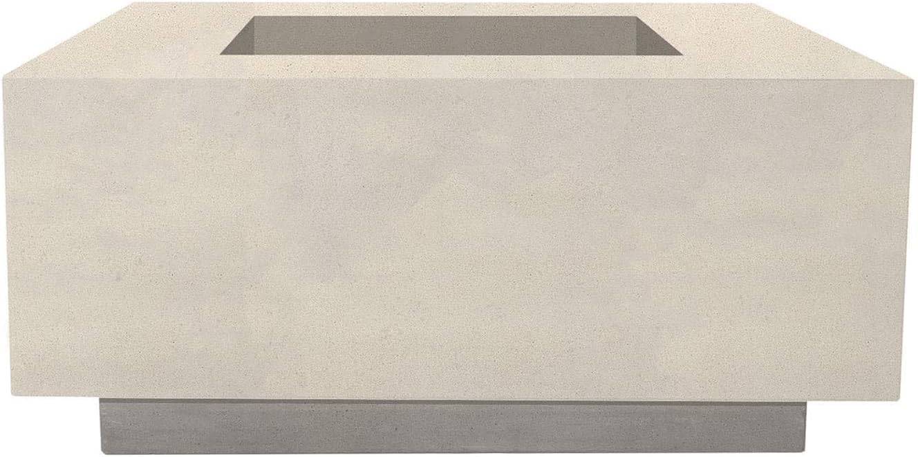 Lakeview Outdoor Designs Cascata Bay 2 36 Inch Square GFRC Concrete Propane Fire Pit Table in Coastal