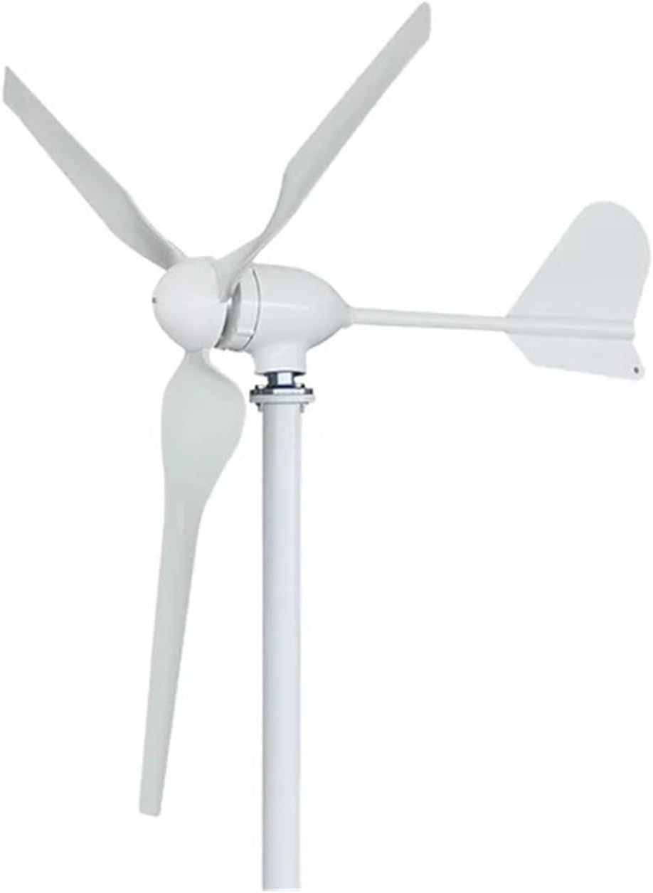 3000W Wind Turbine Generator Kit, Horizontal Turbine 12V/24V/48V Low Noise with 3 Blades Controller Industrial Energy(MPPT Hybrid Control,48V_3000W)