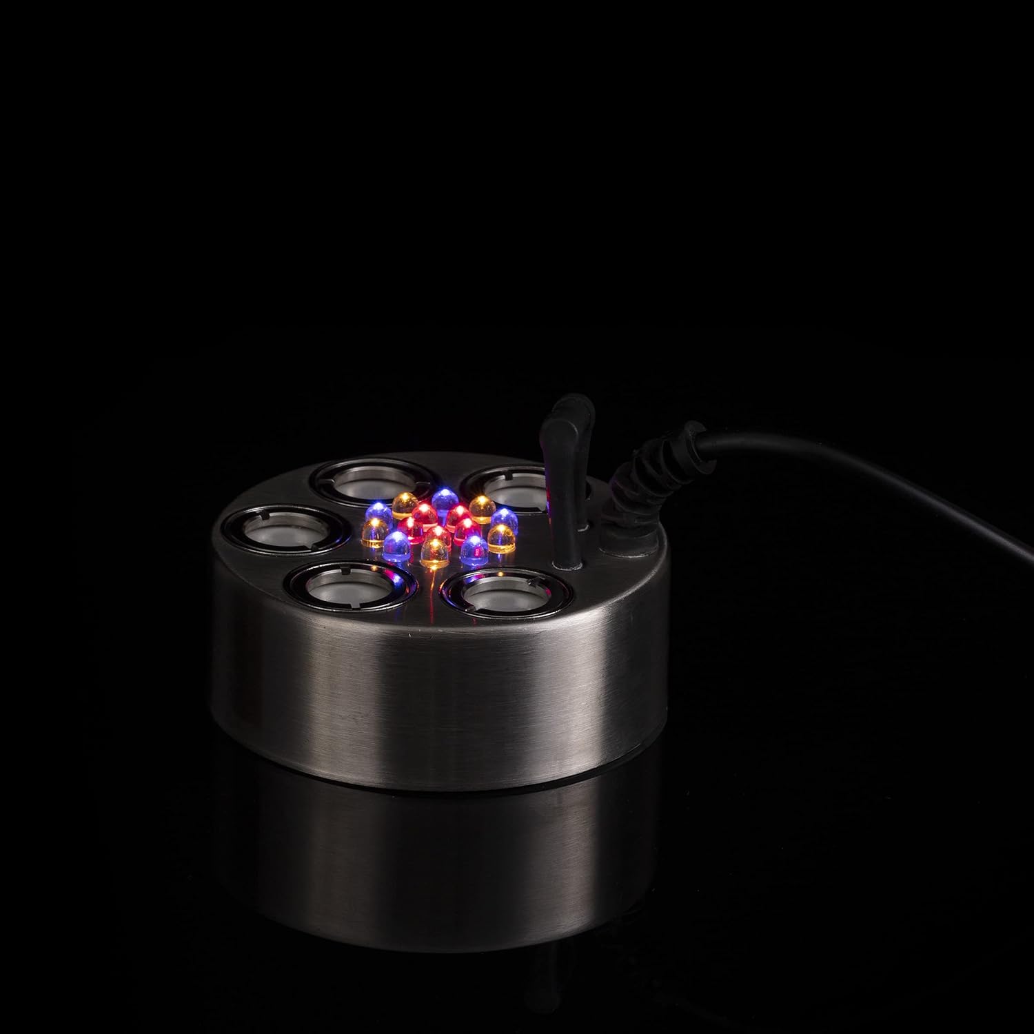 Alpine Corporation Super Power Pond Fogger with Floating Ring and LED Lights Outdoor Decor Accessory