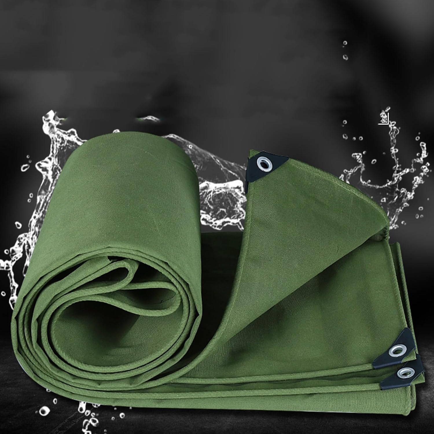 Heavy Duty Waterproof, with Metal Rings Foldable Outdoor Waterproof Ripstop Windproof Tarpaulin for Garden Patio Lawn Plants Greenhouse Boat Or Pet Cabin Roof WMEIE (Color : Green, Size : 4x6m)