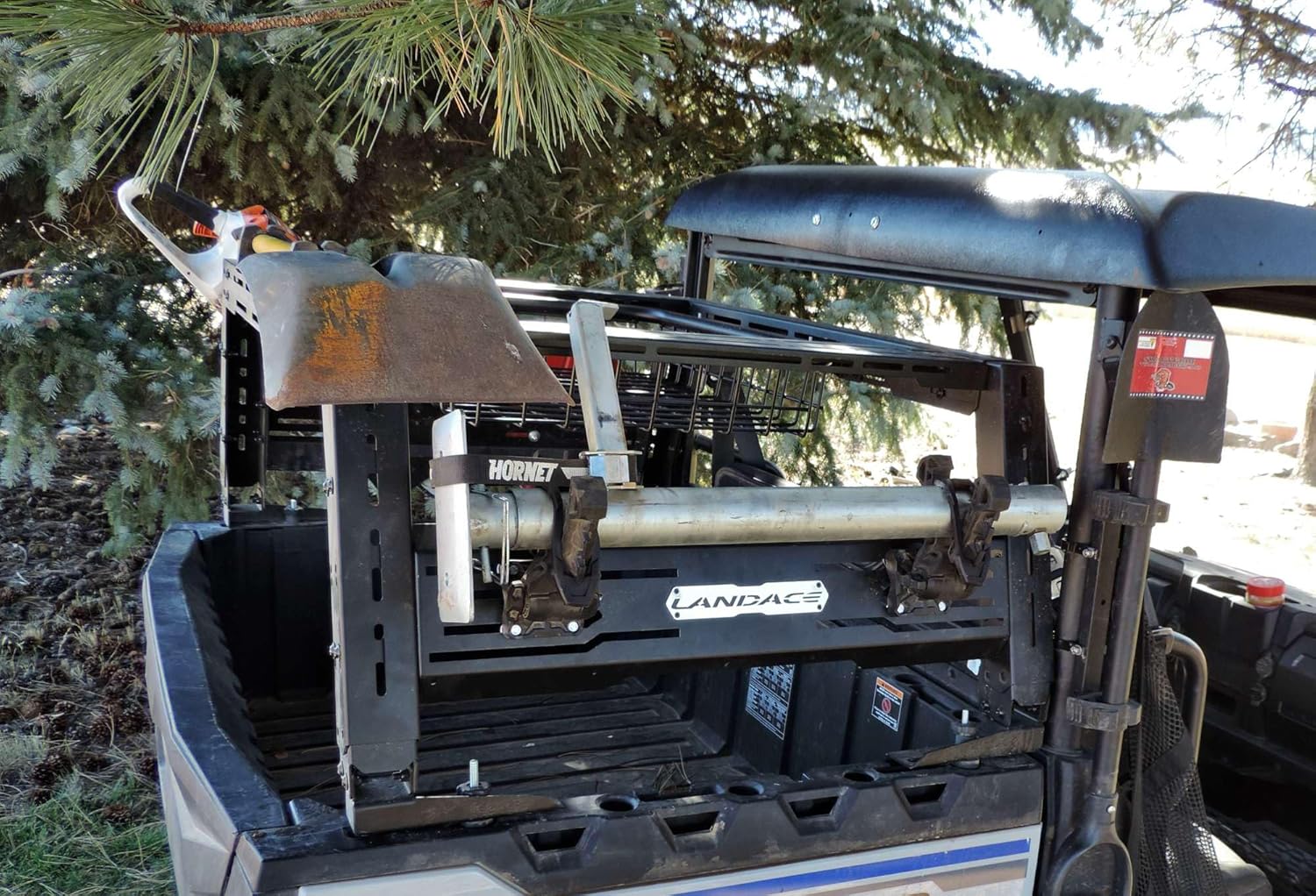Can Am Defender Overland Bed Rack Fully Adjustable Height and Designed to Accept Accessories Including Chainsaw Mount, Spare Fuel, Jack, Trail Tools, Traction Matts and More