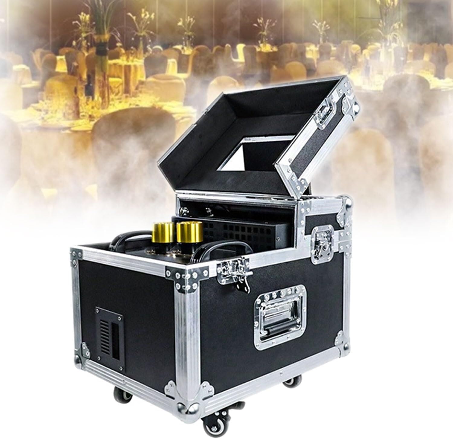 Stage Fog Machine,with DMX512 Control, No Preheating Required, Fan Angle Adjustable, 3L Oil Drum Capacity Smoke Machine For Stage Wedding Party Club 600W(Color:A)