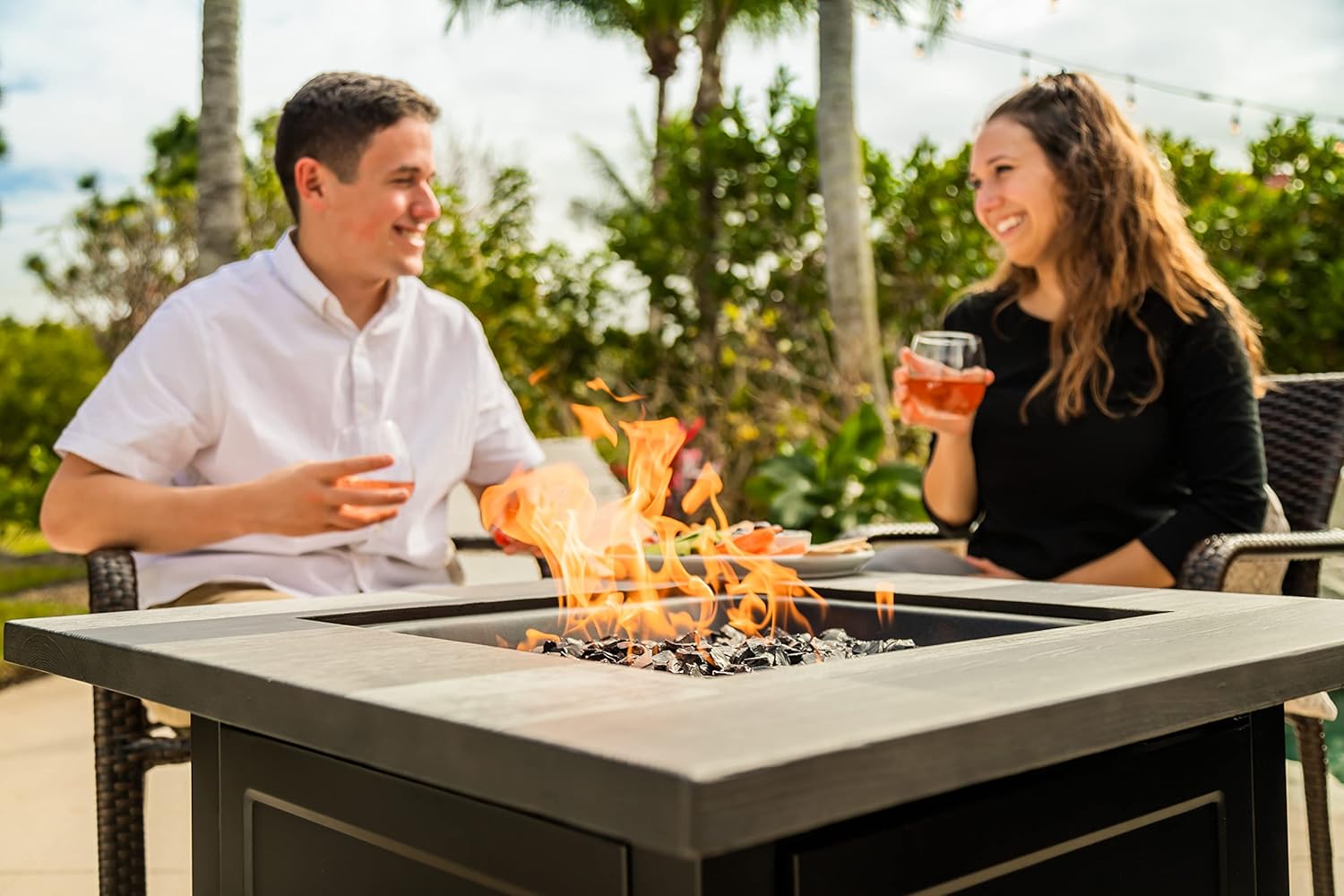 Endless Summer, The Grayson, 30 Inch Square Propane Gas Fire Pit