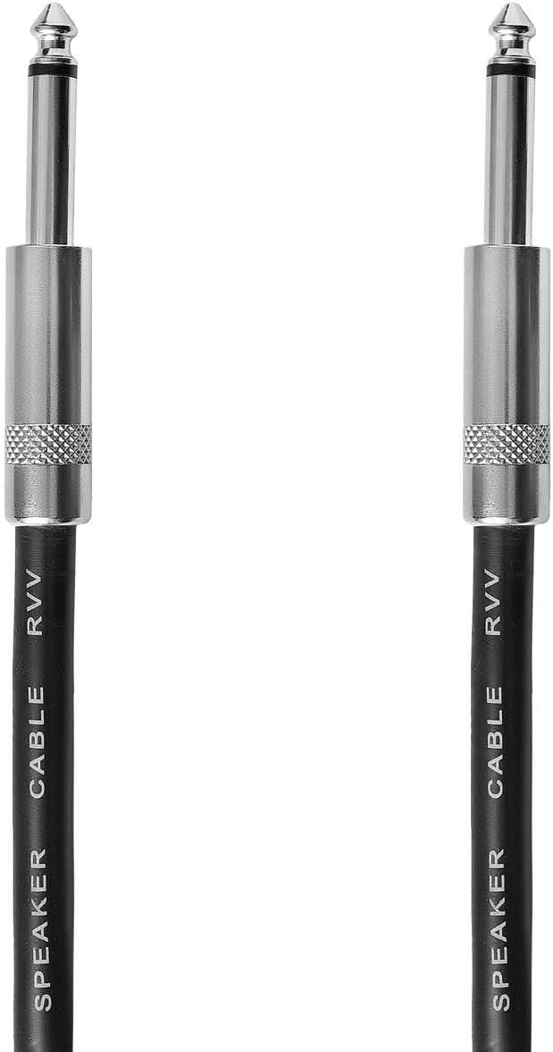 2Pcs 100 Feet Professional Speaker Cables, Pair 100 ft 12 Gauge 1/4 Inch Male Audio Amplifier Connection Heavy Duty Cord Wire