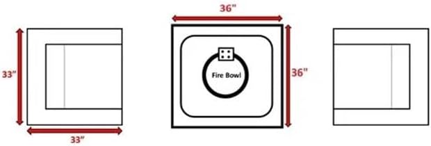 Living Source Intl 3-Piece Wicker/Rattan Fire Pit Patio Set in Espresso/Gray